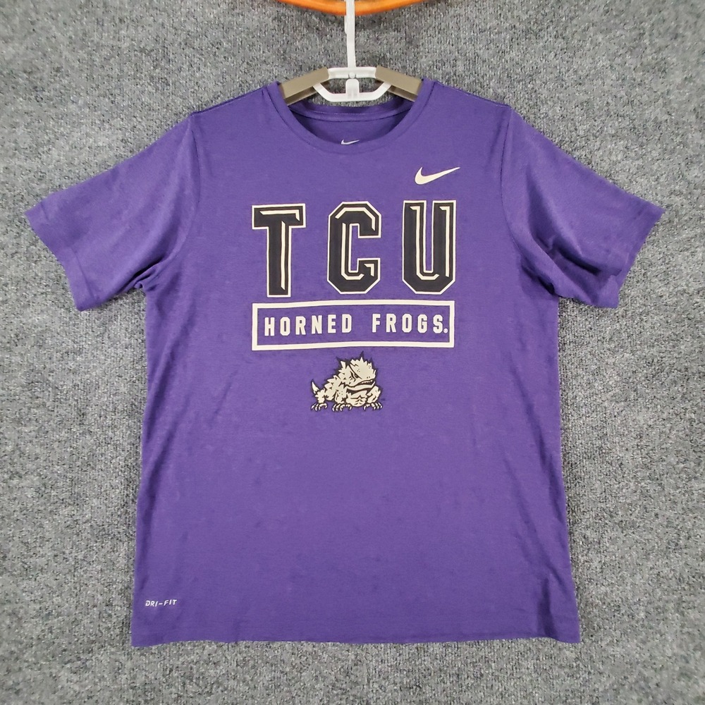 TCU Nike T-Shirt Kids XL Purple NCAA Football Horned Frogs Boys Legend SS Tee